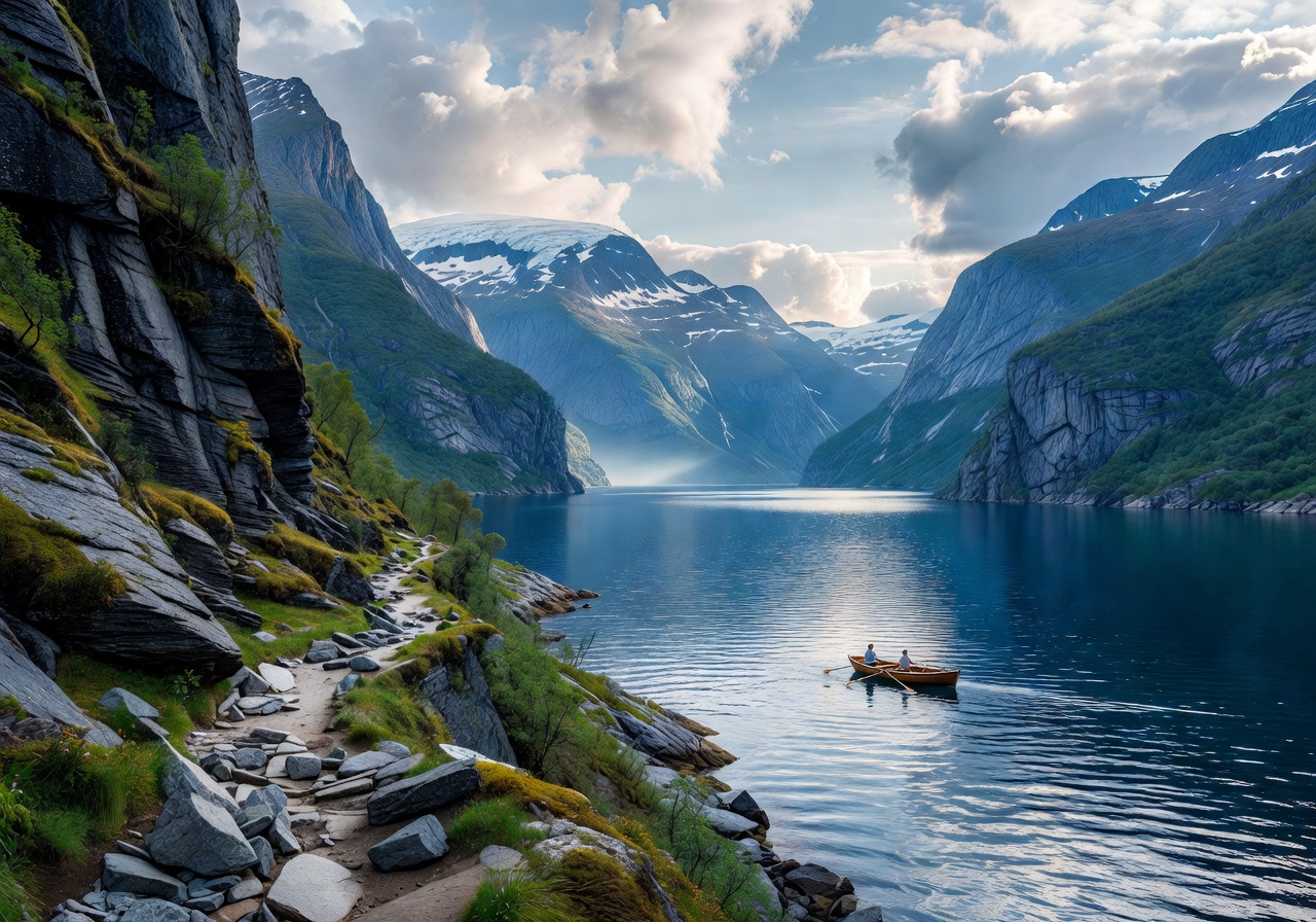 Walk along breathtaking Norwegian fjords