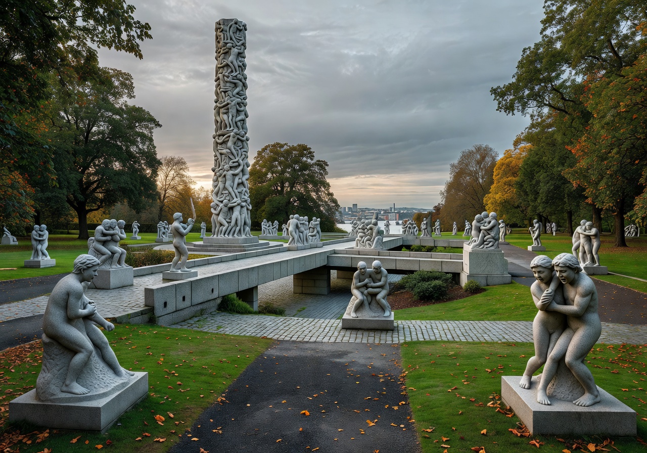 Vigeland Sculpture Park in Oslo city